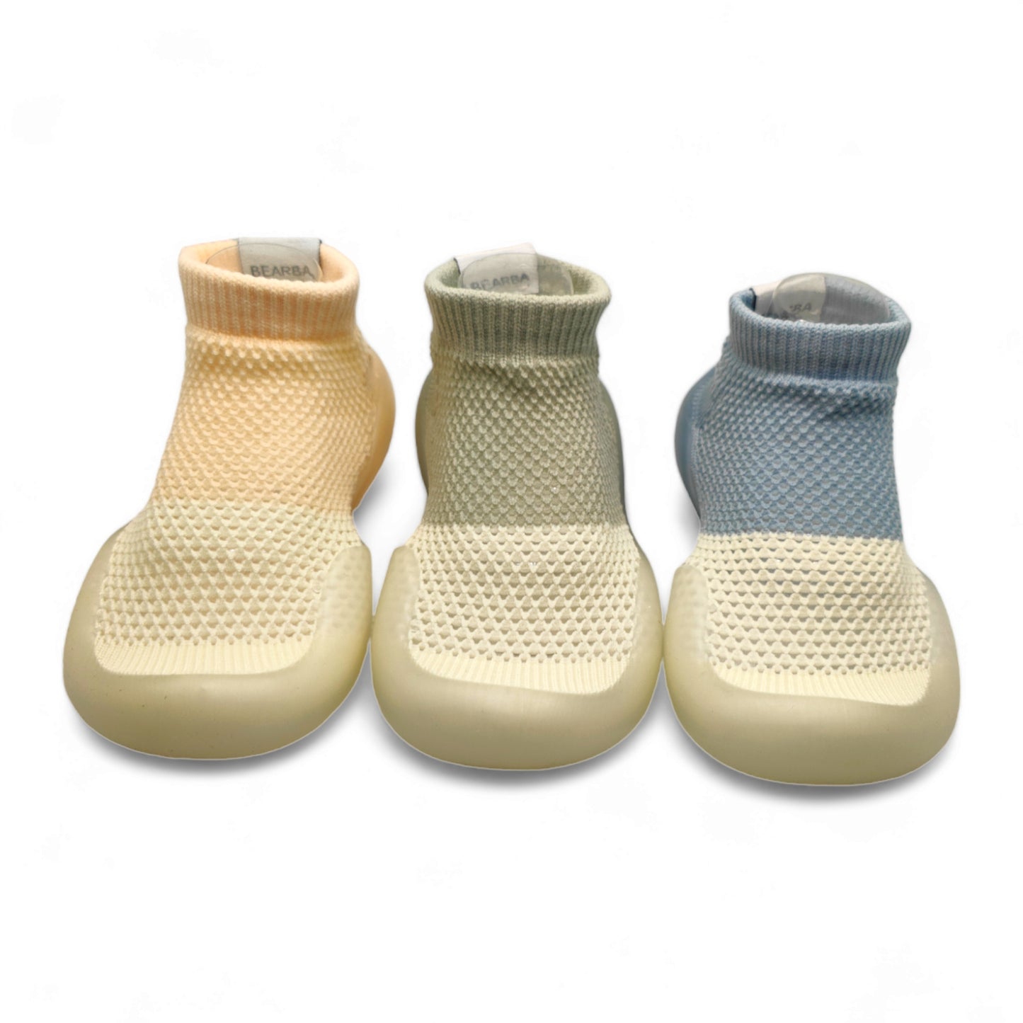 Trendsetter by Bearba- Sock Shoes for Babies & Toddlers Sizes-XS,S,M,L,XL-Flexible Soles, Lightweight, Machine Washable,3 Colours
