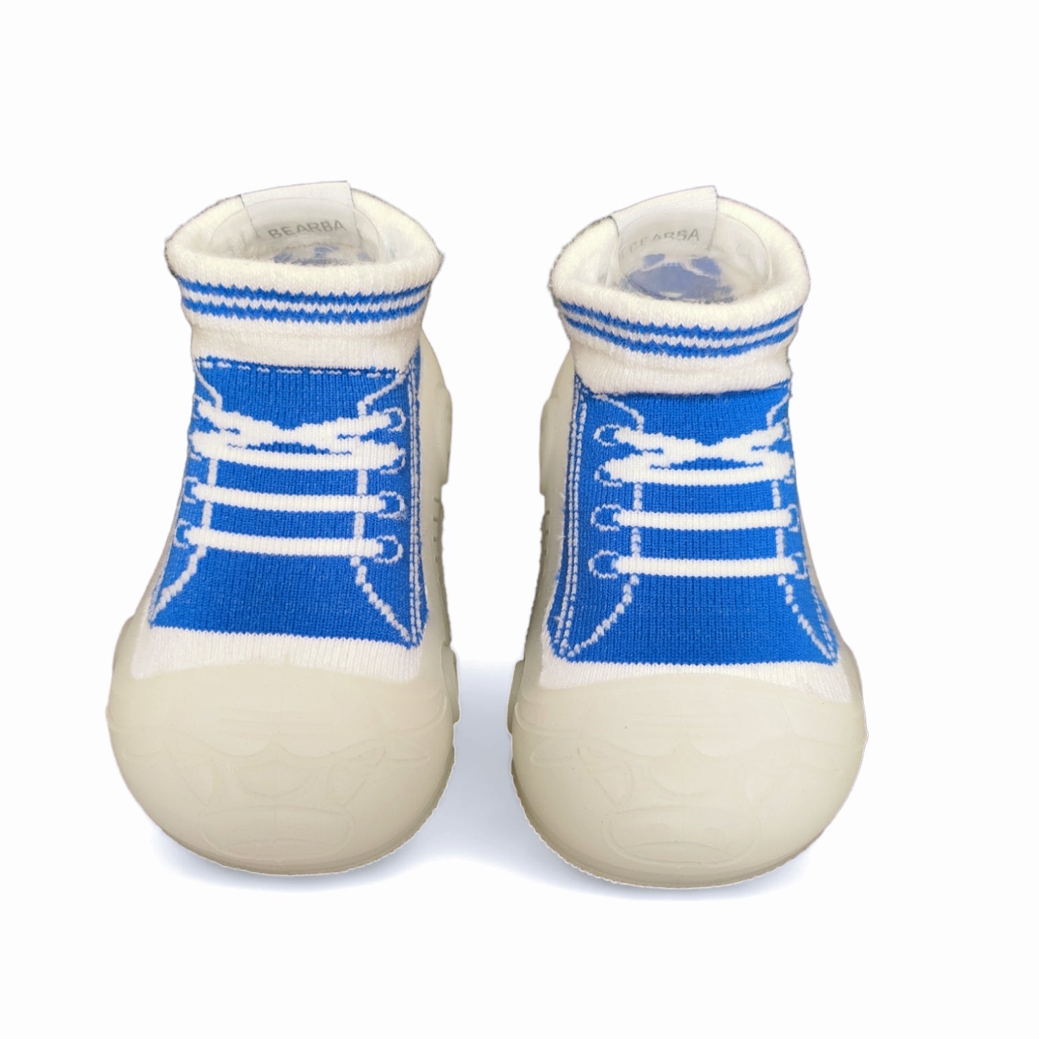 Blue Fast Back by Bearba-Sock Shoes for First Time Walkers- Sizes XS,S,M-Non slip soles- Machine washable- Boys - Bearba