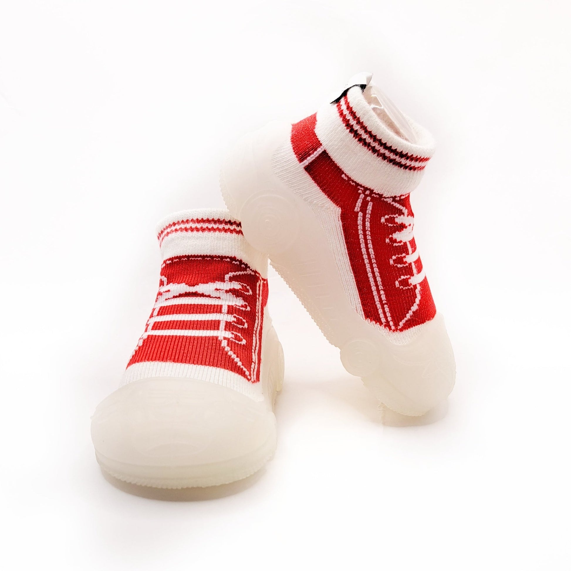 Fast Back by Bearba-Sock Shoes for First Time Walkers- Sizes XS,S,M-Non slip soles- Machine washable- Colours Blue/Red - Bearba