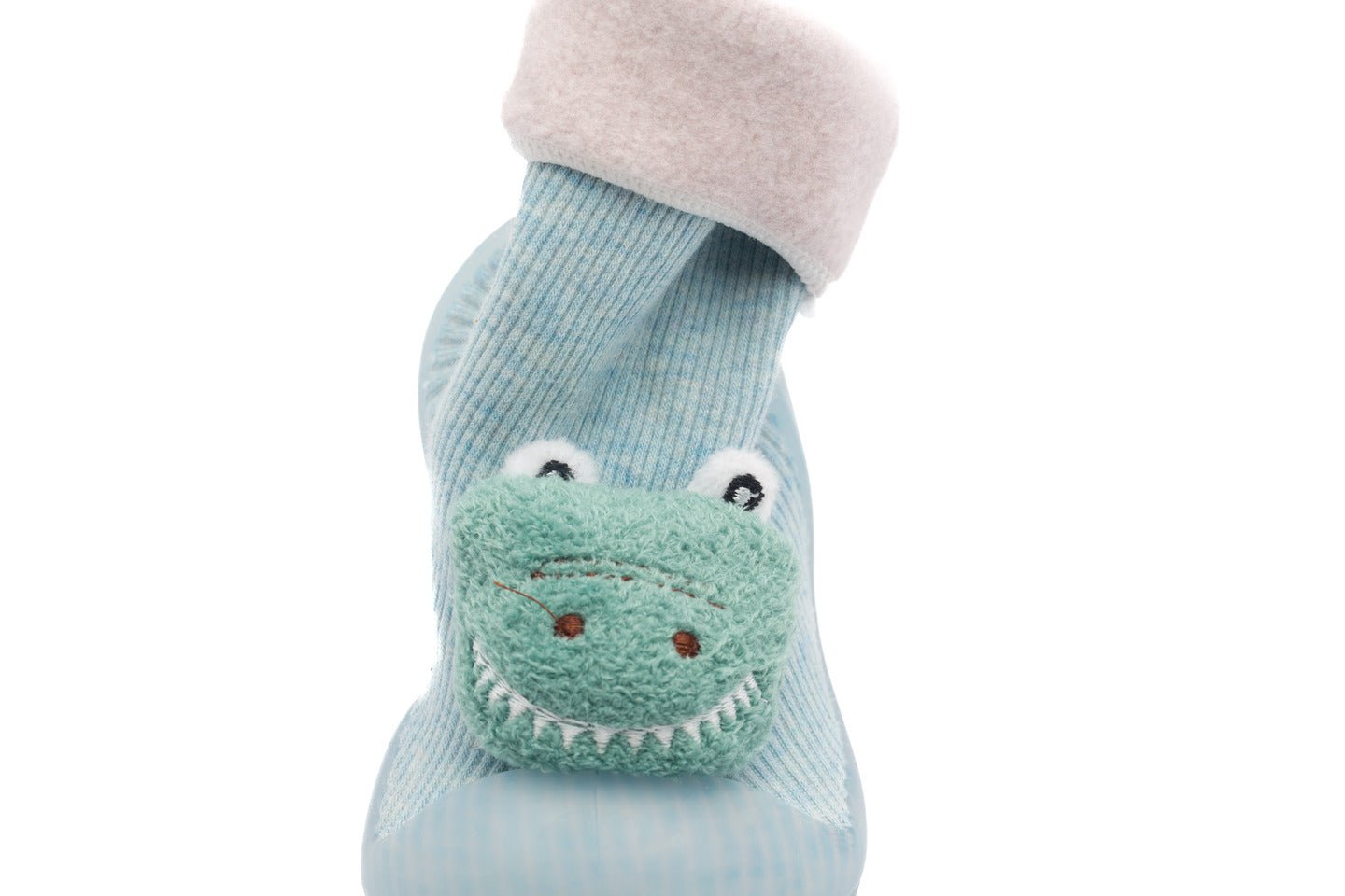 Pop Up Croc by Bearba- Sock Shoes for Babies & Toddlers Sizes XS,S,M-Flexible Soles, Machine Washable,Warm-Blue - Bearba